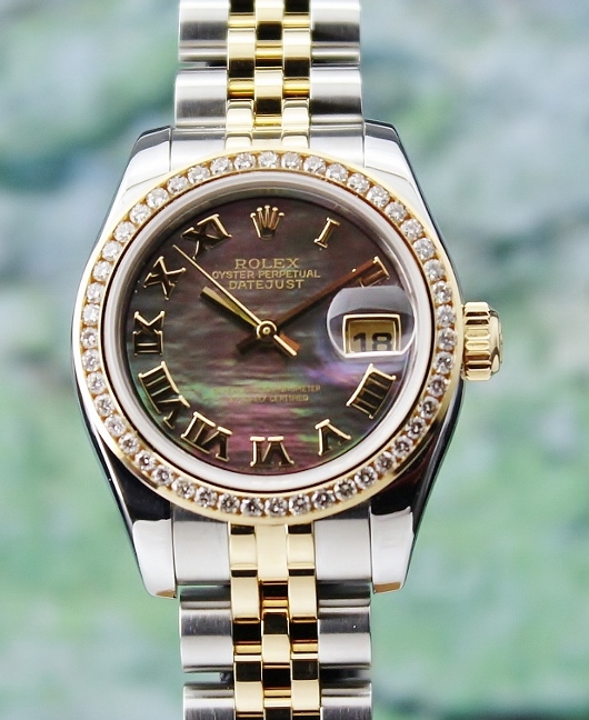 (image for) LIKE NEW ROLEX LADY SIZE OYSTER PERPETUAL DATEJUST - 179173 / MOP